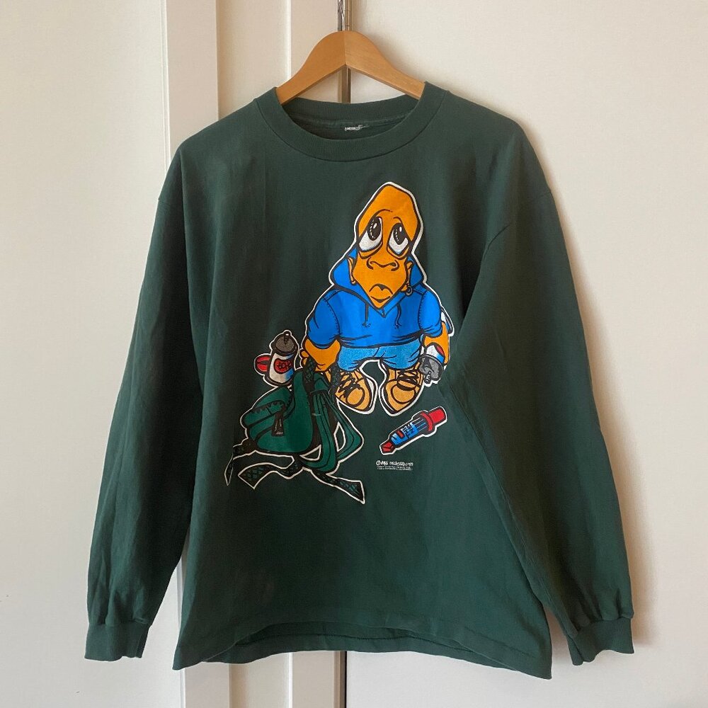 VINTAGE 1993 ECHO UNLIMITED ECKO GRAFFITI HIP HOP LONG SLEEVE